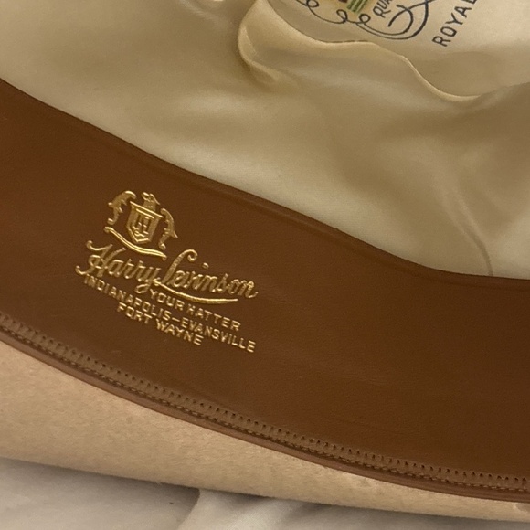 Vintage 1950’s Harry Levinson Courtney Royalten Tan and Brown Panama Hat Size 7 - Picture 5 of 6